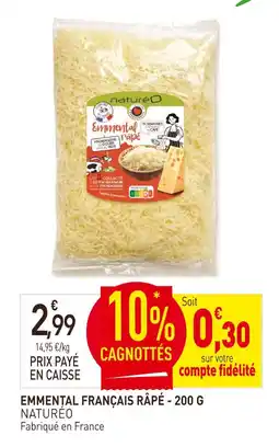 naturéO Naturéo emmental français râpé offre