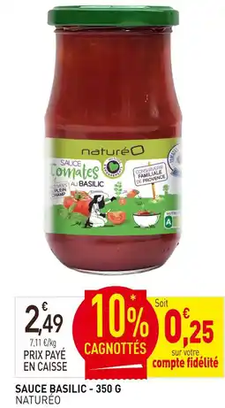 naturéO Naturéo sauce basilic offre