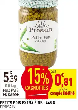 naturéO Prosain petits pois extra-fins offre