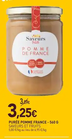 naturéO Saveurs et fruits purée pomme france offre