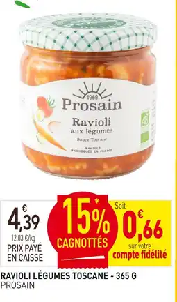 naturéO Prosain ravioli légumes toscane offre
