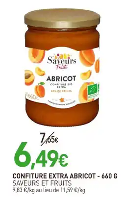 naturéO Saveurs et fruits confiture extra abricot offre