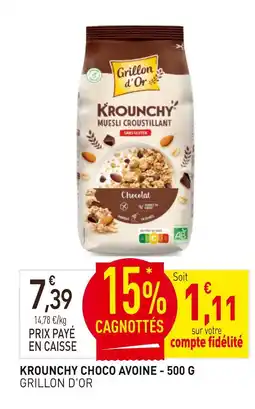 naturéO Grillon d'or krounchy choco avoine offre
