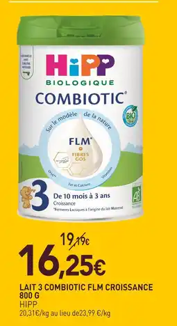 naturéO Hipp lait 3 combiotic flm croissance offre