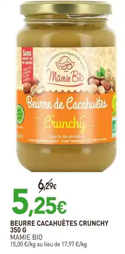 naturéO Mamie bio beurre de cacahuètes crunchy offre