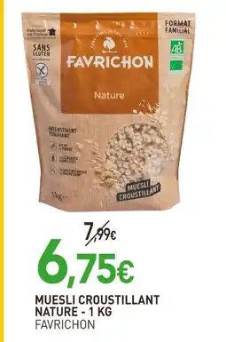 naturéO Favrichon muesli croustillant nature offre