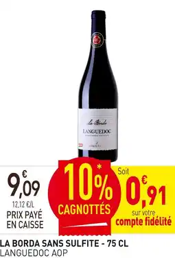 naturéO La borda sans sulfite - 75 cl offre