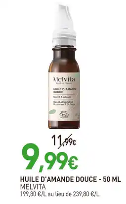 naturéO Melvita huile d'amande douce offre
