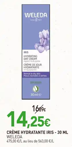 naturéO Weleda crème hydratante iris - 30 ml offre