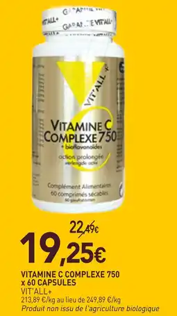 naturéO Vit'all+ vitamine c complexe 750 x 60 capsules offre