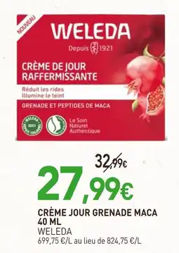 naturéO Weleda crème jour grenade maca offre