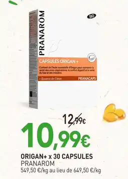 naturéO Pranarom origan+ x 30 capsules offre
