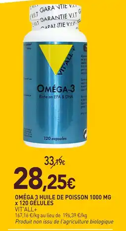 naturéO Vit'all+ oméga 3 huile de poisson 1000 mg x 120 gélules offre