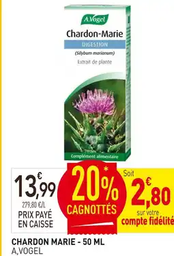 naturéO A.vogel chardon-marie offre
