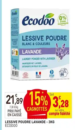 naturéO Ecodoo lessive poudre lavande offre