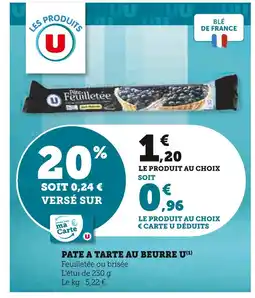 Super U U pâte à tarte au beurre offre