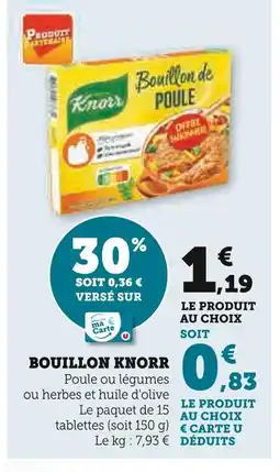 Super U Knorr bouillon de poule offre