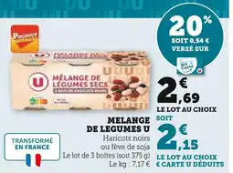 Super U U mélange de légumes secs offre