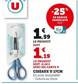 Super U U ciseaux 17cm offre