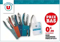 Super U U mini agrafeuse pince n°10 offre