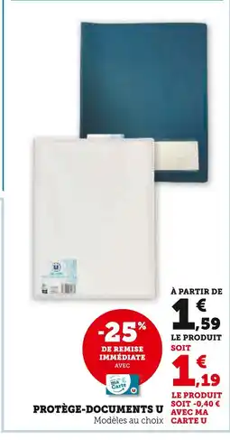 Super U U protège-documents offre