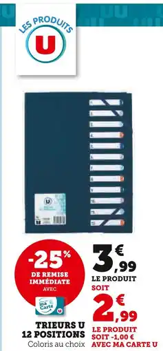 Super U U trieurs 12 positions offre