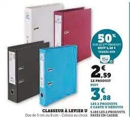 Super U U classeur à levier offre