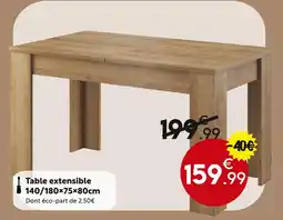 Maxi Bazar Table extensible offre
