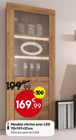 Maxi Bazar Meuble vitrine avec led offre