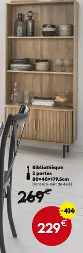 Maxi Bazar Bibliothèque 2 portes offre