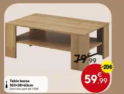 Maxi Bazar Table basse offre