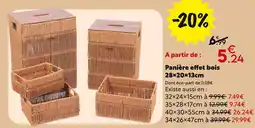 Maxi Bazar Panière effet bois offre