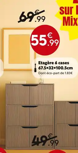 Maxi Bazar Etagère 6 cases offre