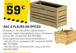 Tout faire matériaux Bac à fleurs en épicéa offre