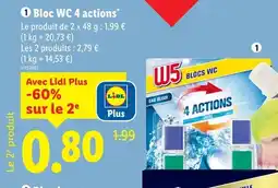 Lidl W5 bloc wc 4 actions offre