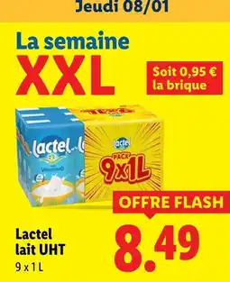 Lidl Lactel lait uht offre