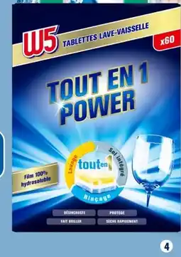 Lidl W5 tablettes lave-vaisselle tout en 1 offre