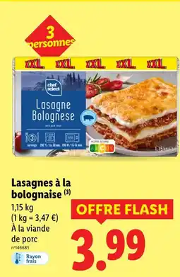 Lidl Chef select lasagne bolognese offre