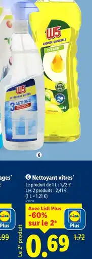 Lidl W5 nettoyant vitres offre