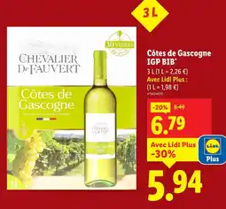 Lidl Chevalier de fauvert côtes de gascogne igp bib offre