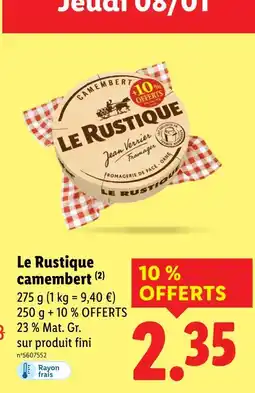 Lidl Le rustique camembert offre