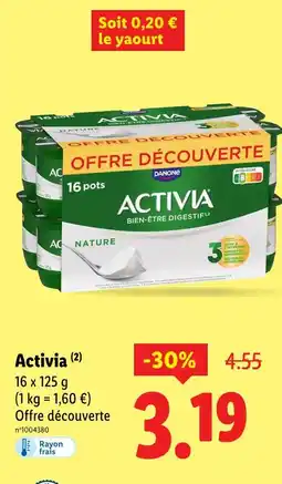 Lidl Danone activia offre