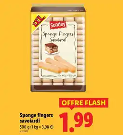 Lidl Sondey sponge fingers savoiardi offre