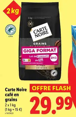 Lidl Carte noire café en grains offre