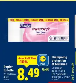 Lidl Florays toilet tissue offre