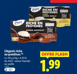 Lidl Envia liégeois riche en protéines offre
