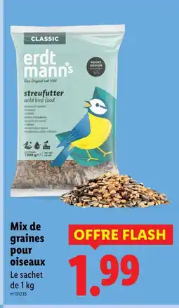 Lidl Erdtmann's mix de graines pour oiseaux offre