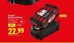 Lidl Parkside batterie et chargeur offre