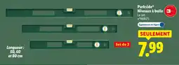 Lidl Parkside niveaux à bulle offre