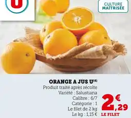 U Express U orange à jus offre